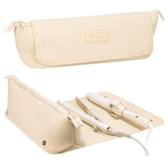 Barefoot Caribou travel bag outer view highlights compact design for on-the-go styling tools.