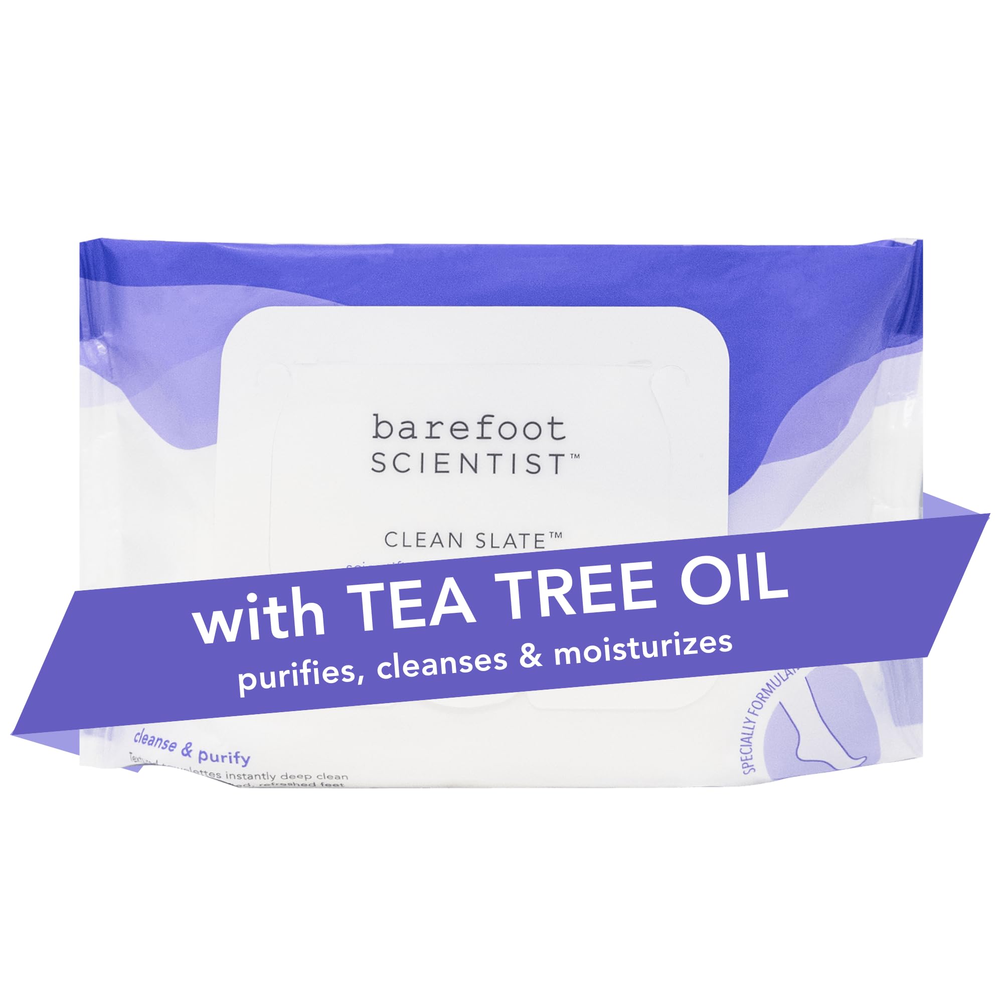 Barefoot Scientist Clean Slate Towelettes pack for on-the-go foot cleansing and refreshment after workouts.