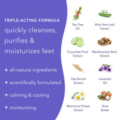 Ideal for gym bag and travel for quick foot refresh after workouts.