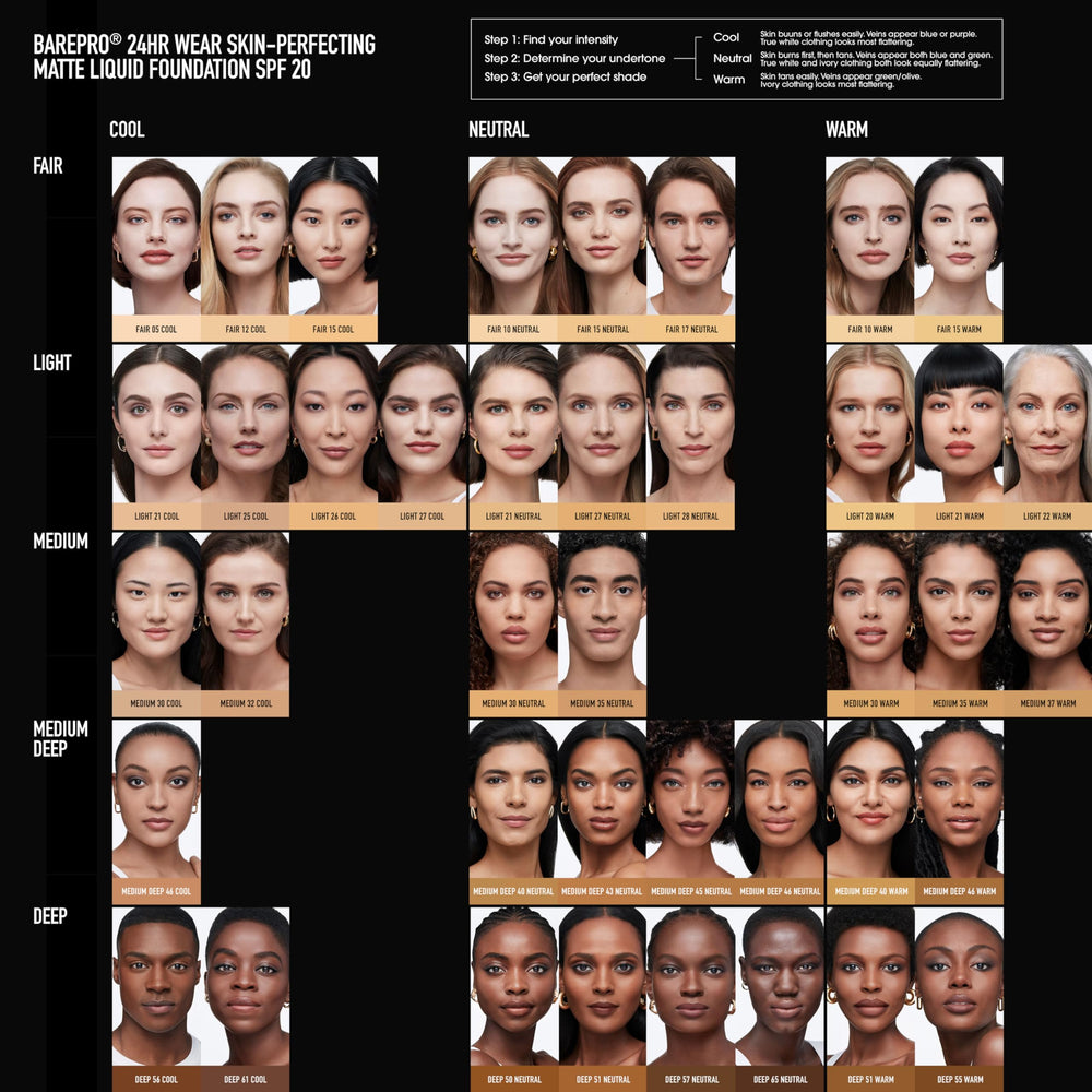 Barepro 24HR Wear being applied on face for seamless coverage.