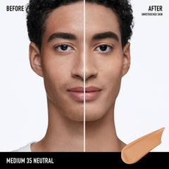 Bareminerals Barepro 24HR Wear swatches display 40 shade range for true matches.