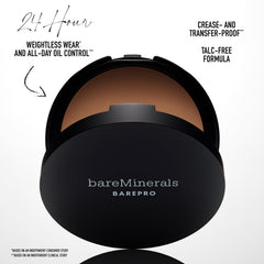 bareMinerals Barepro 24HR matte finish texture-reducing powder for smoother-looking skin.