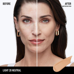 Bareminerals Barepro application on mature skin for even tone