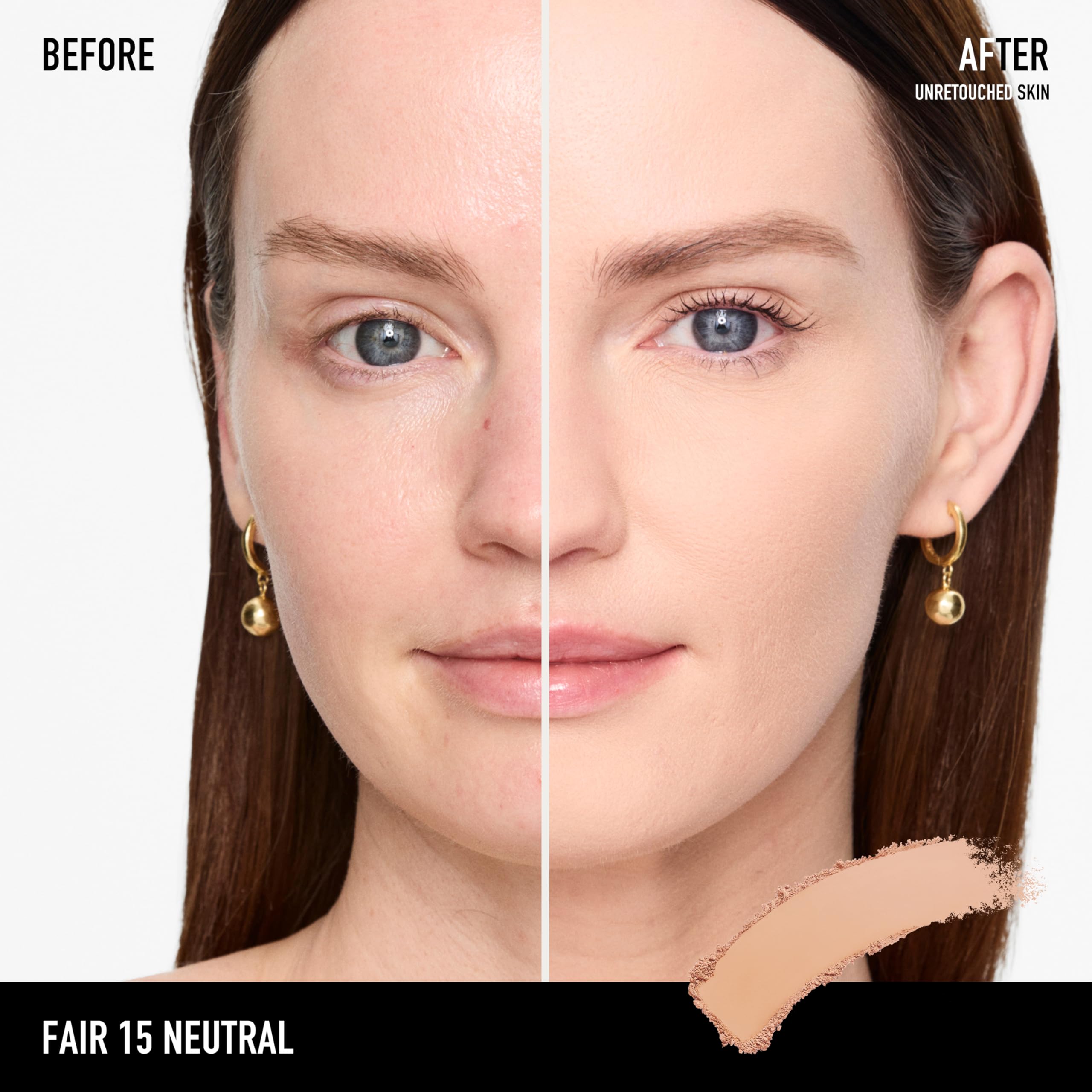 bareminerals barepro application sponge in-use for on-the-go powder application