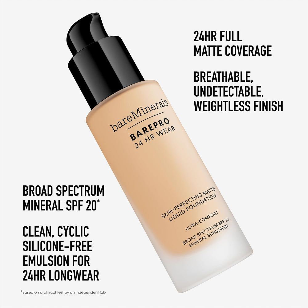 BareMinerals barepro sweat-proof performance in heat.