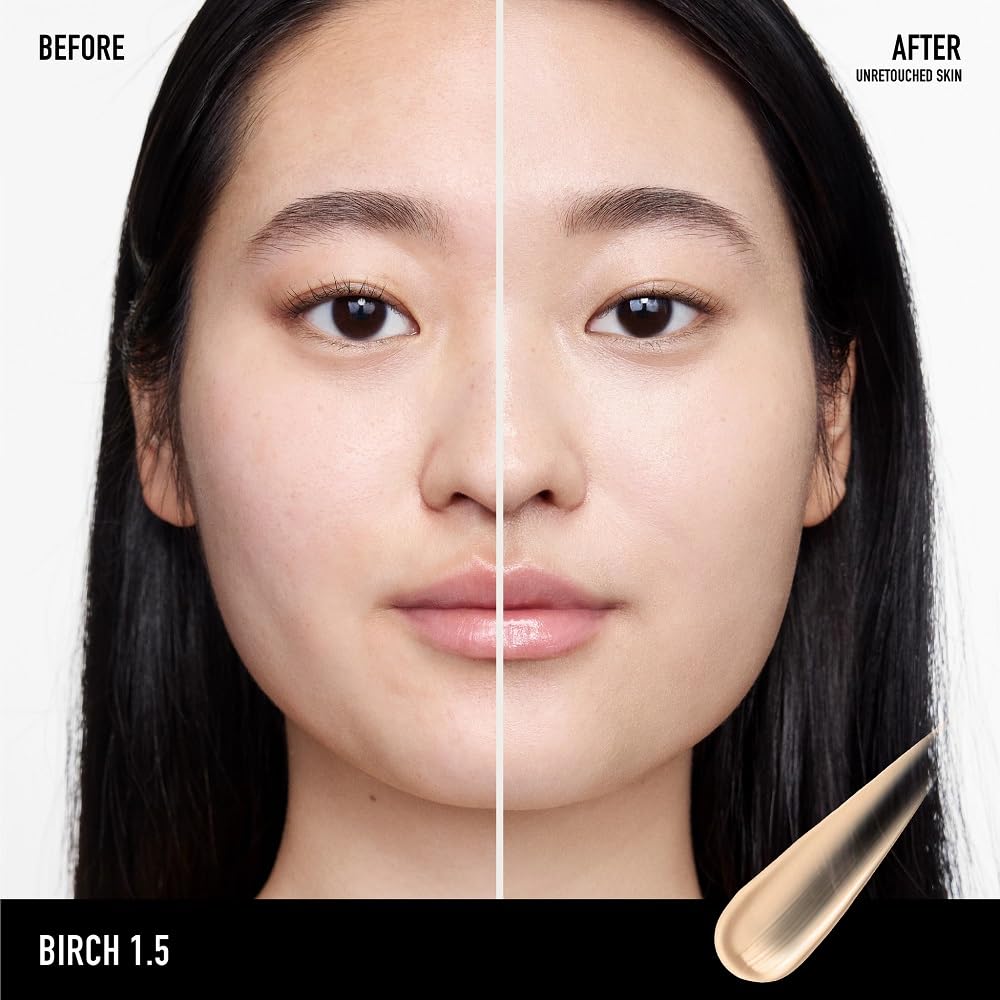 bareMinerals Complexion Rescue texture being applied shows lightweight hydration as it dries