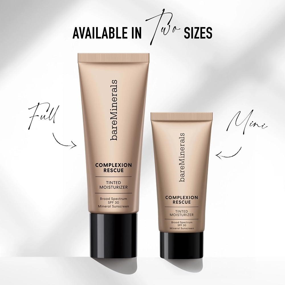 bareMinerals Complexion Rescue dermatologist-tested non-comedogenic tint for dry to combo skin.