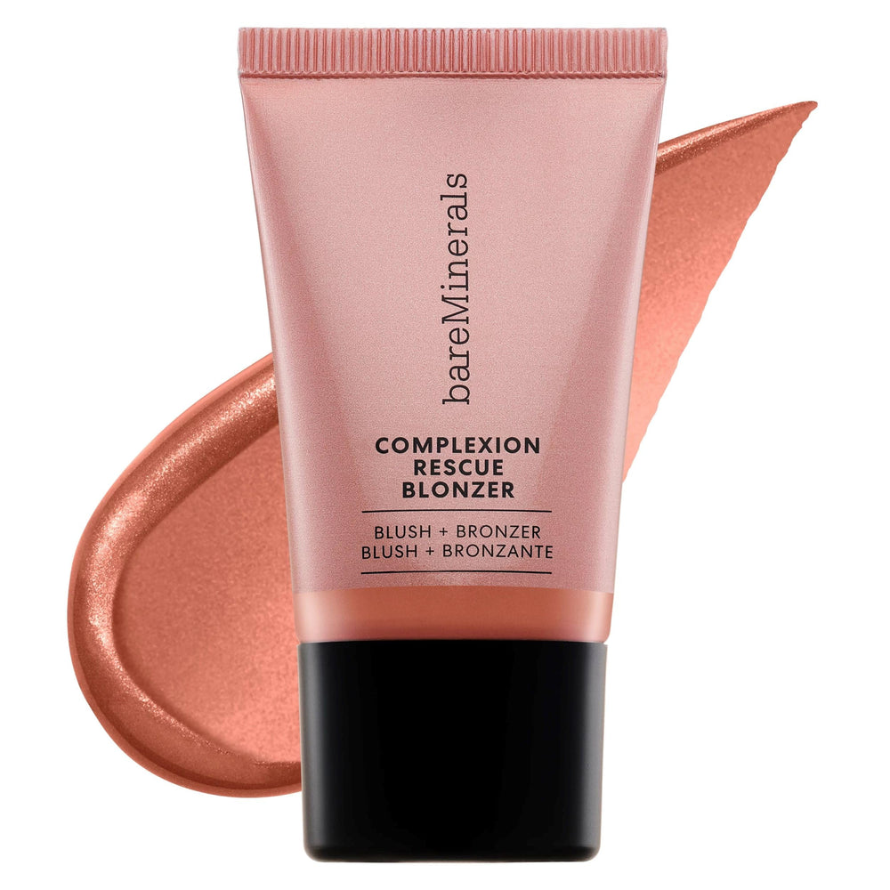 bareMinerals Complexion Rescue Liquid Blonzer Kiss of Rose bottle with pump for a radiant, buildable glow.