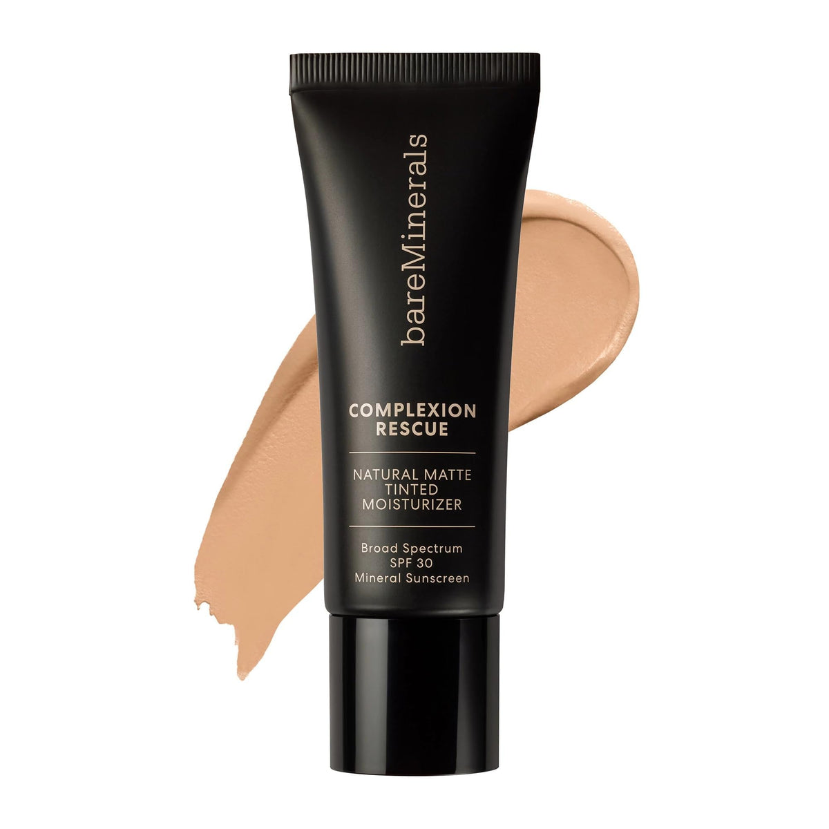 BareMinerals Complexion Rescue swatch reveals a natural matte finish for oil control.