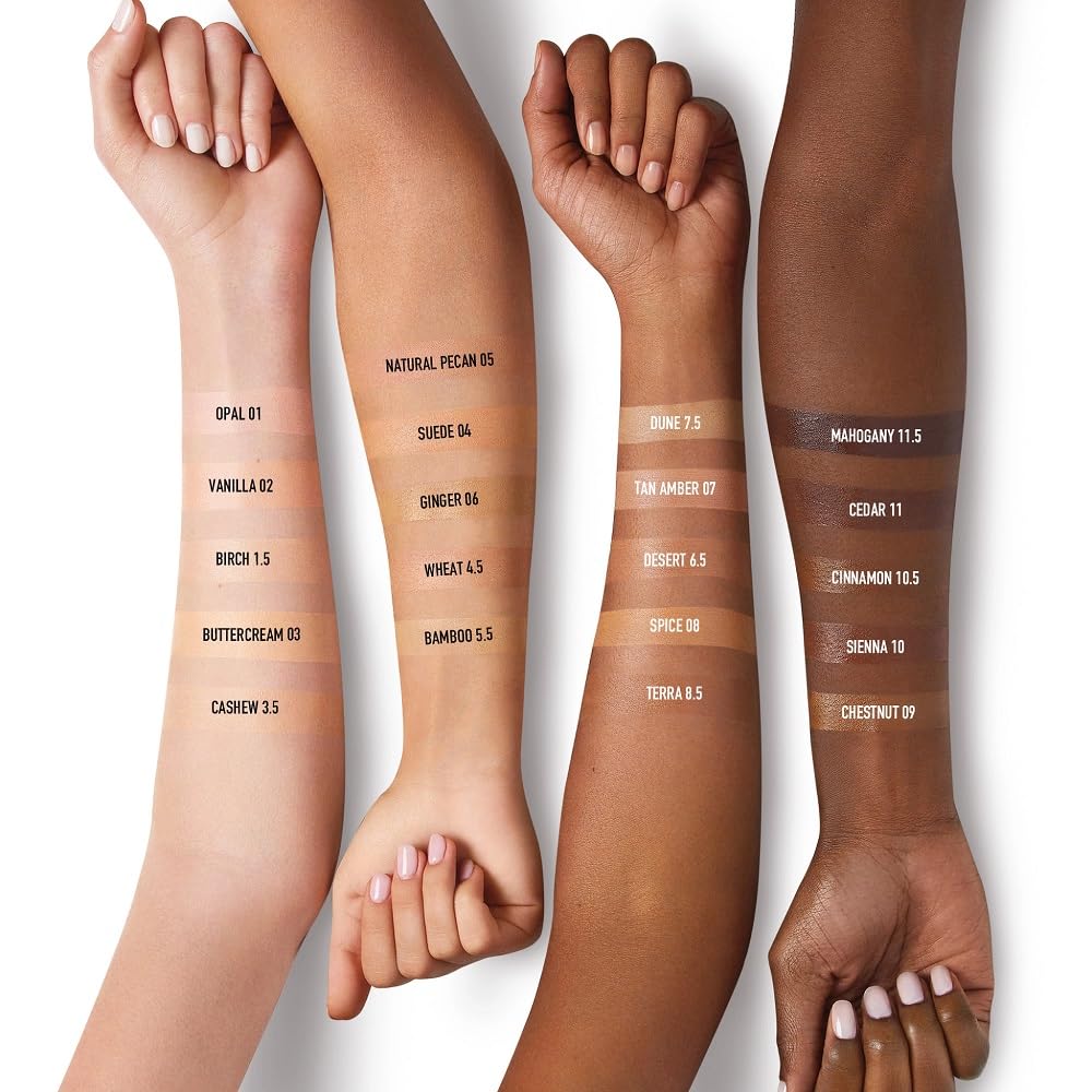 bareMinerals Complexion Rescue oil-free tinted moisturizer smoothing skin tone.