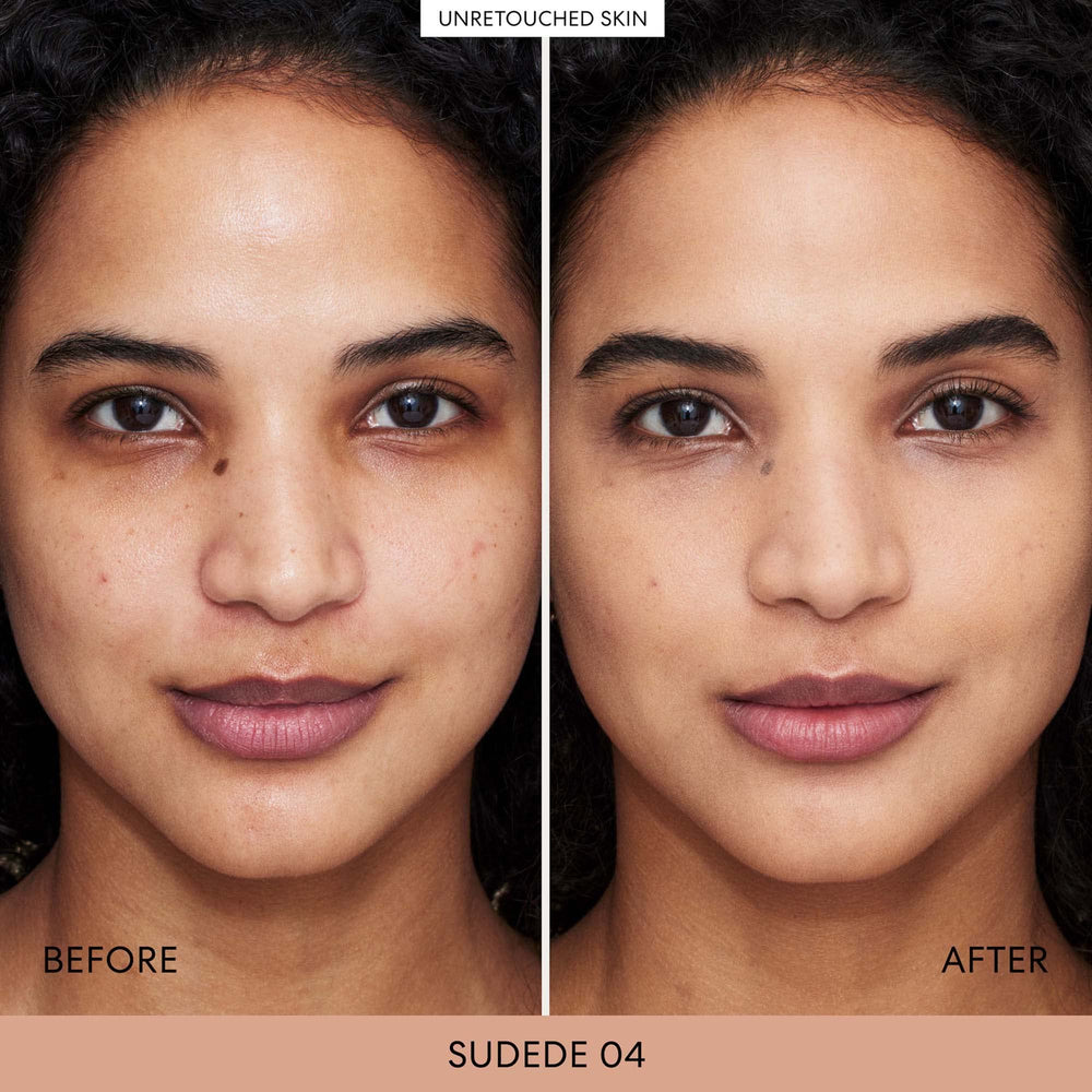 BareMinerals Complexion Rescue pump bottle demonstrates easy, blendable application.