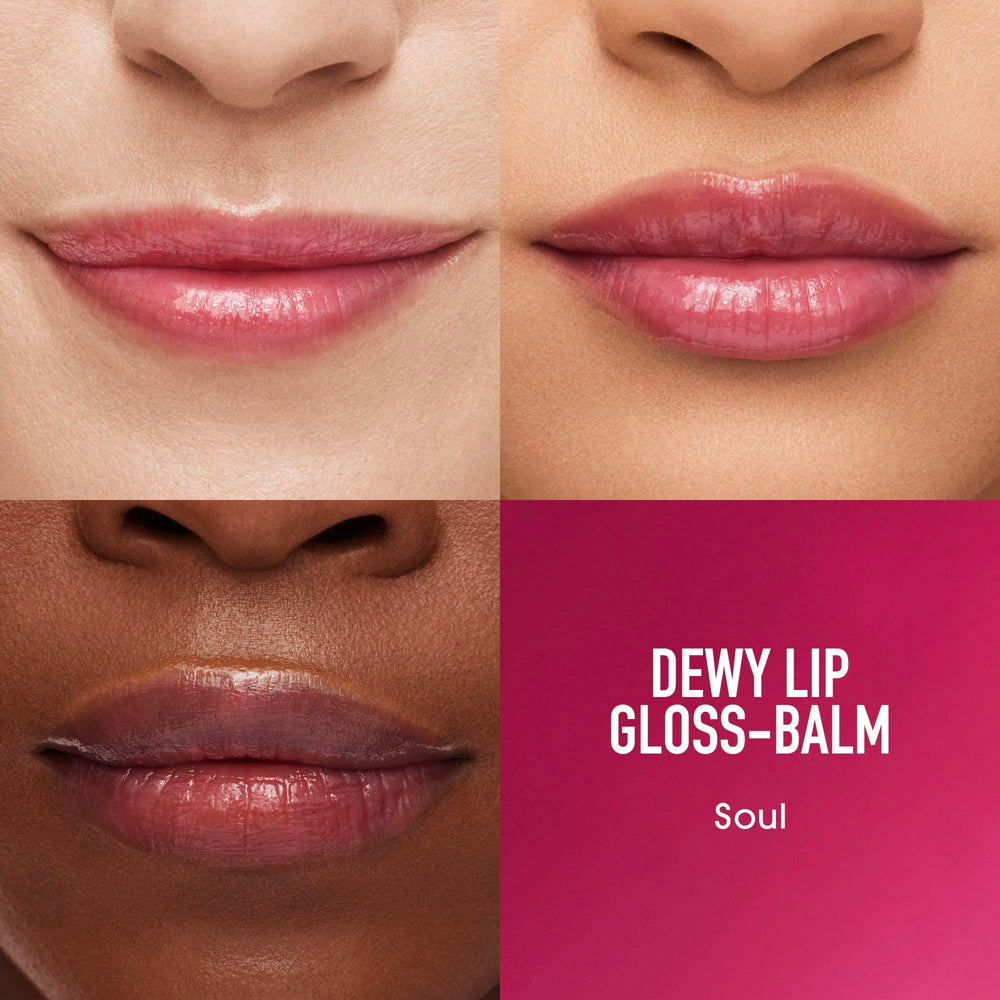 bareMinerals Dewy Lip Gloss-Balm Soul tube ready to hydrate lips.