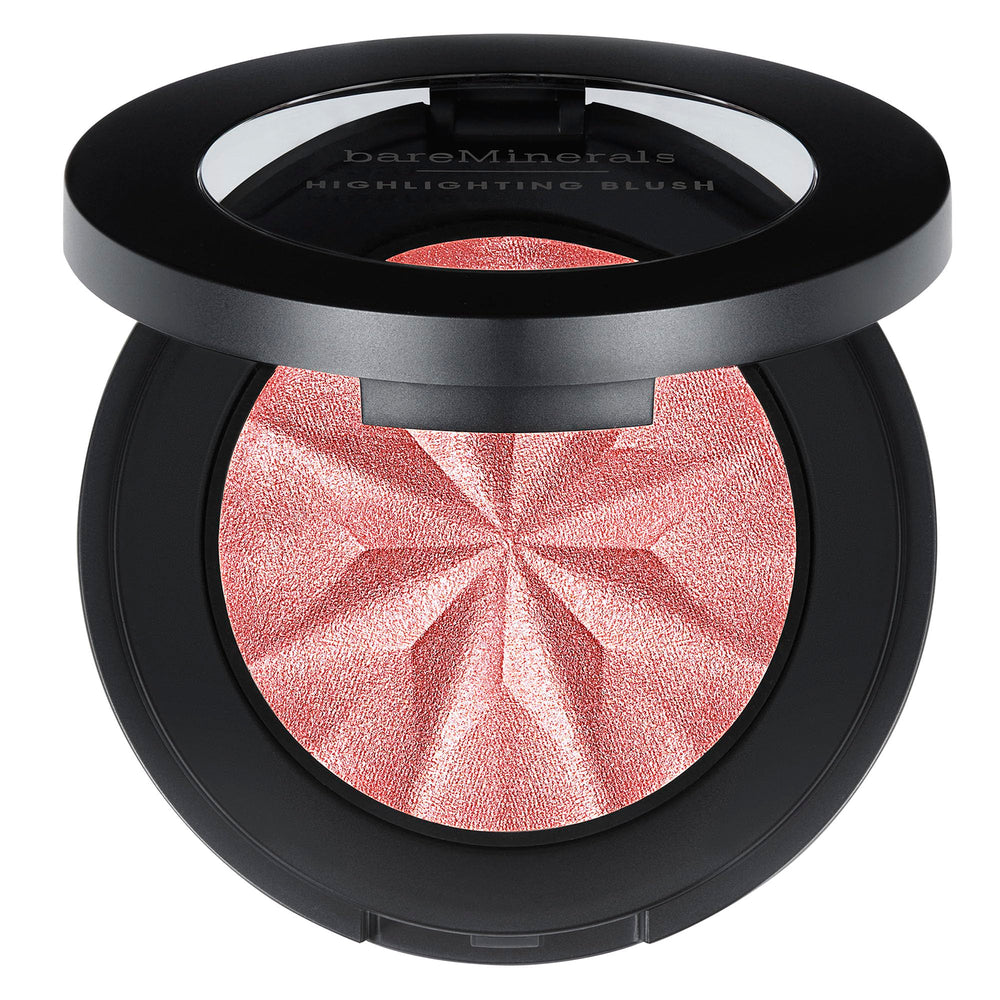 bareMinerals Gen Nude Highlighting Blush Pink Glow compact shows a luminous rosy glow for cheeks