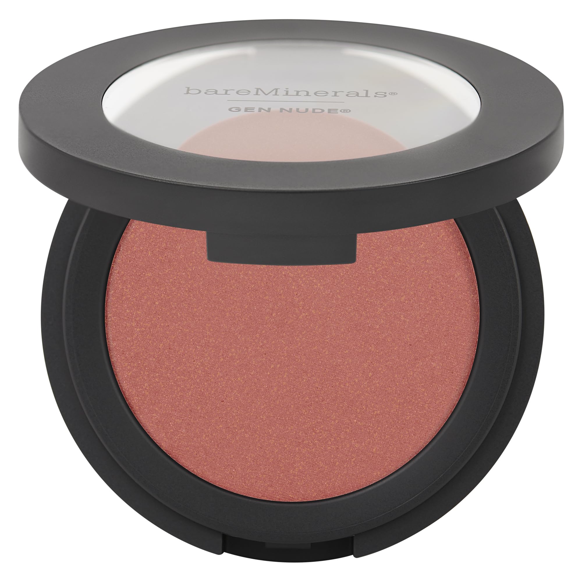 bareMinerals Gen Nude Powder Blush On the Mauve swatch shows soft blendable color