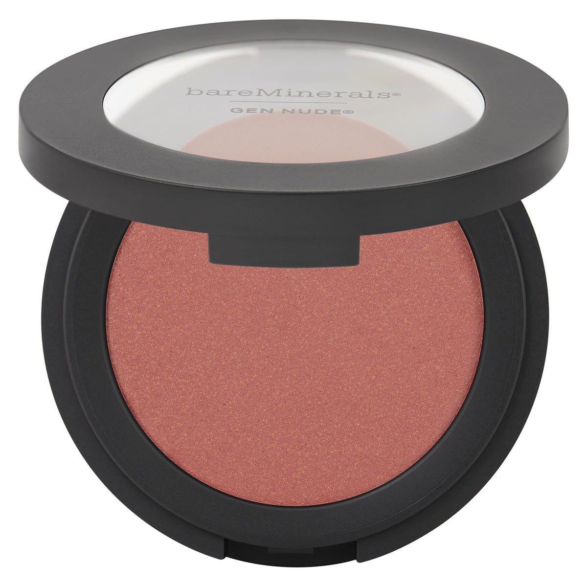 bareMinerals Gen Nude Powder Blush On the Mauve swatch shows soft blendable color