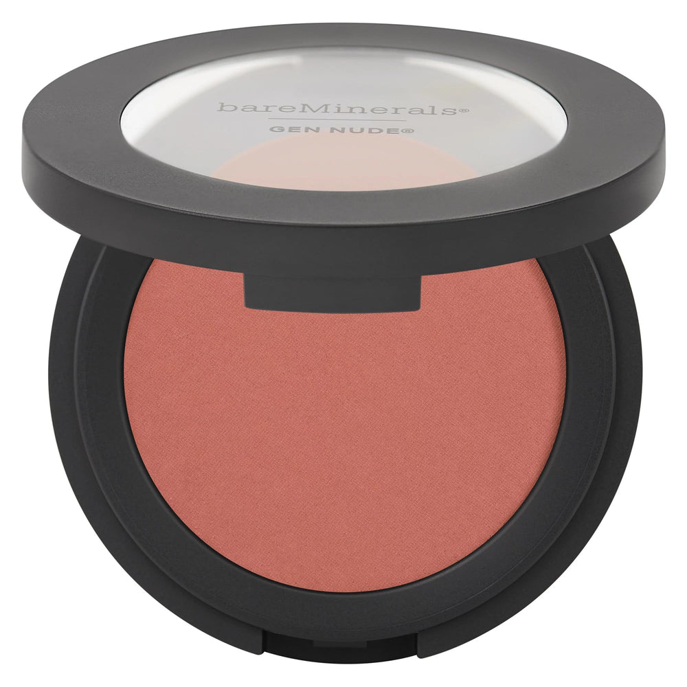 bareMinerals Gen Nude Powder Blush Strike A Rose closeup shows silky texture and color