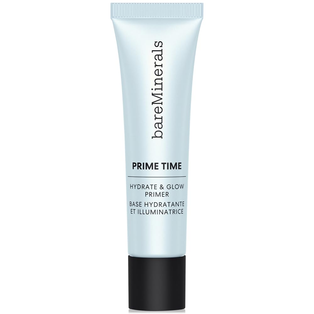 bareMinerals Hydrate & Glow Gel Primer bottle provides hydration for radiant makeup base