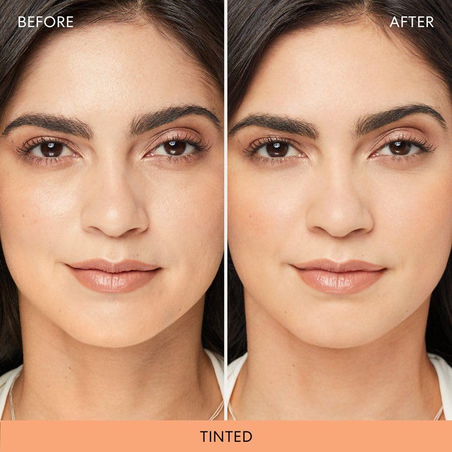 bareMinerals Mineral Veil face-ready photo emphasizes a soft-focus, pore-blurred look