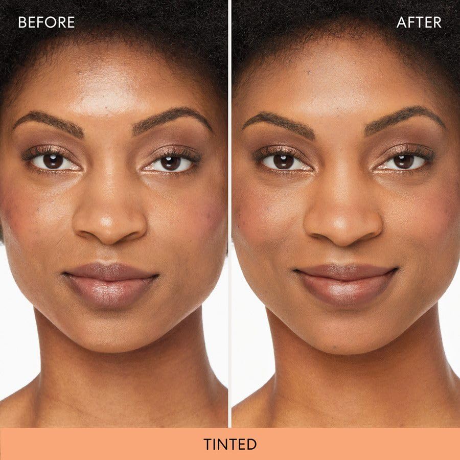 bareMinerals Mineral Veil in T-zone scene demonstrates oil absorption for balanced shine