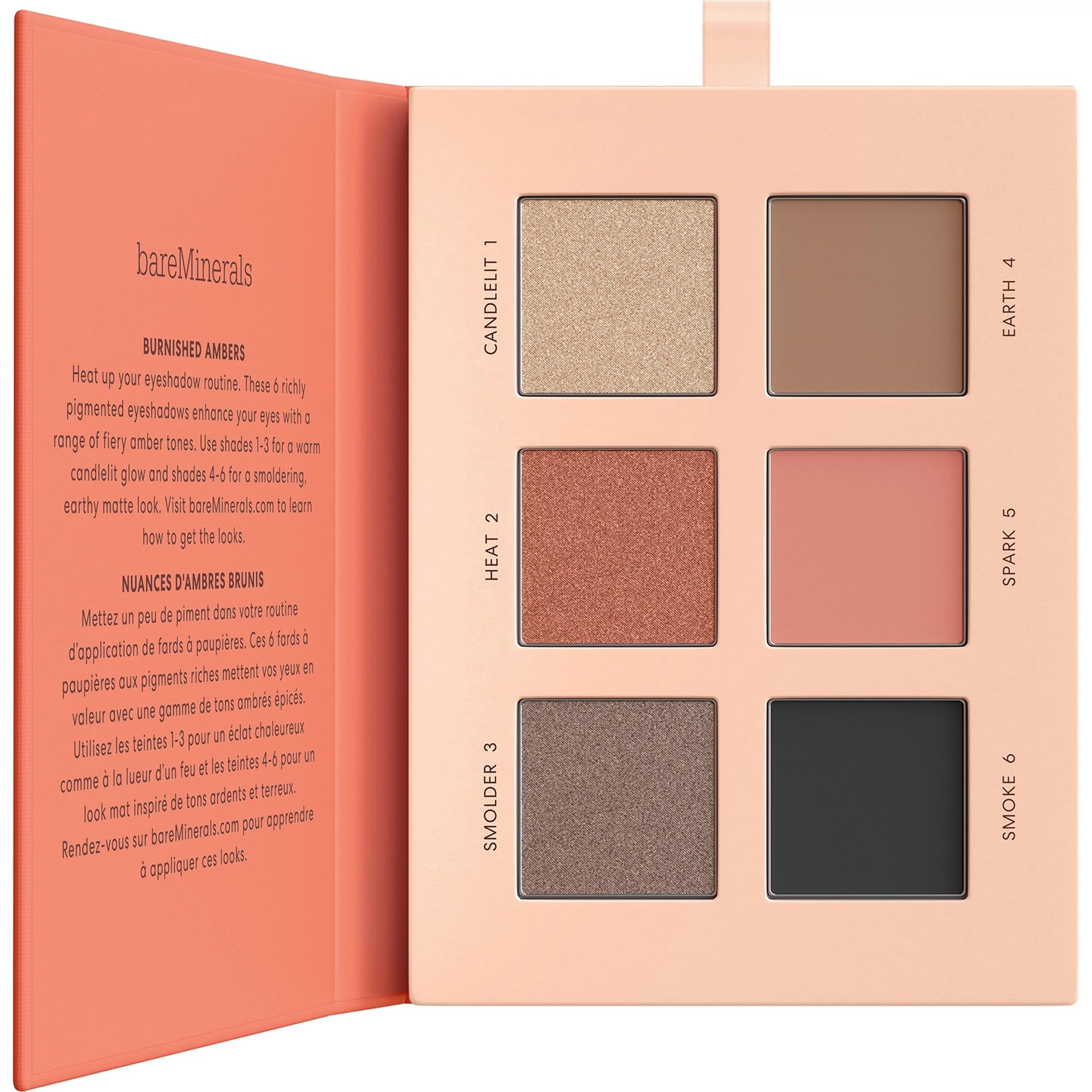 bareMinerals Mineralist Eyeshadow Palette Burnished pan six shades for versatile eye looks.