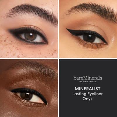 bareMinerals Mineralist Lasting Eyeliner Onyx cream-to-set texture for lasting definition