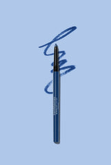 bareMinerals Mineralist Lasting Eyeliner Sapphire lower-lid application shows bold color with smooth blending.
