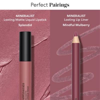 bareminerals Mineralist lip liner dermatologist-tested label shown for safety and confidence