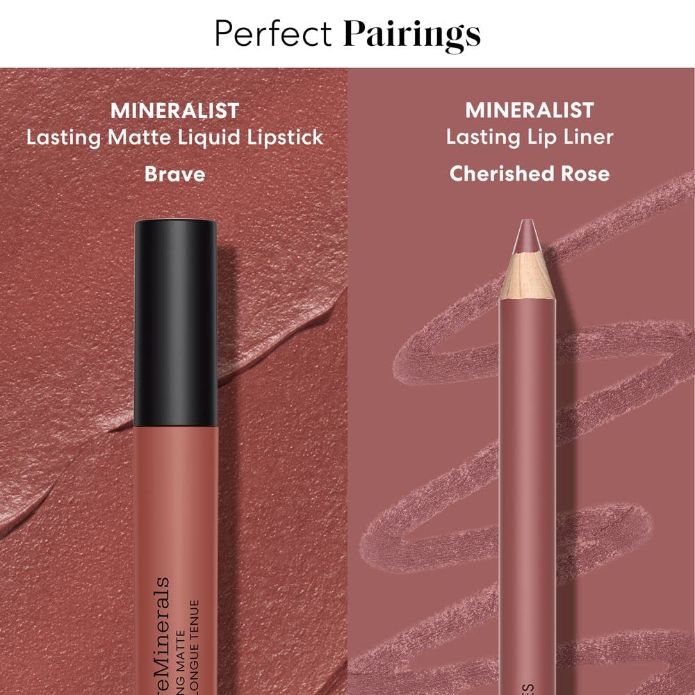 bareminerals Mineralist lip liner vegan cruelty-free badge visible on packaging