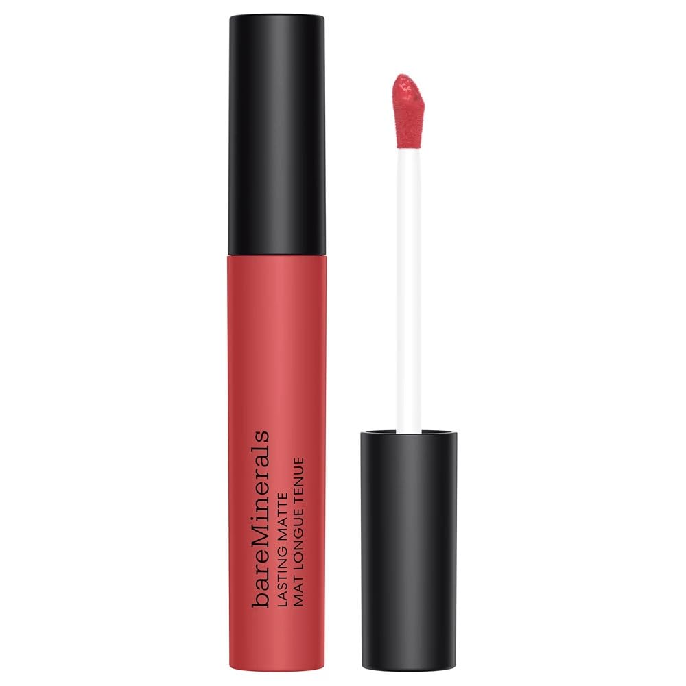 bareMinerals Mineralist lipstick box packaging highlights sustainable design and premium shade.