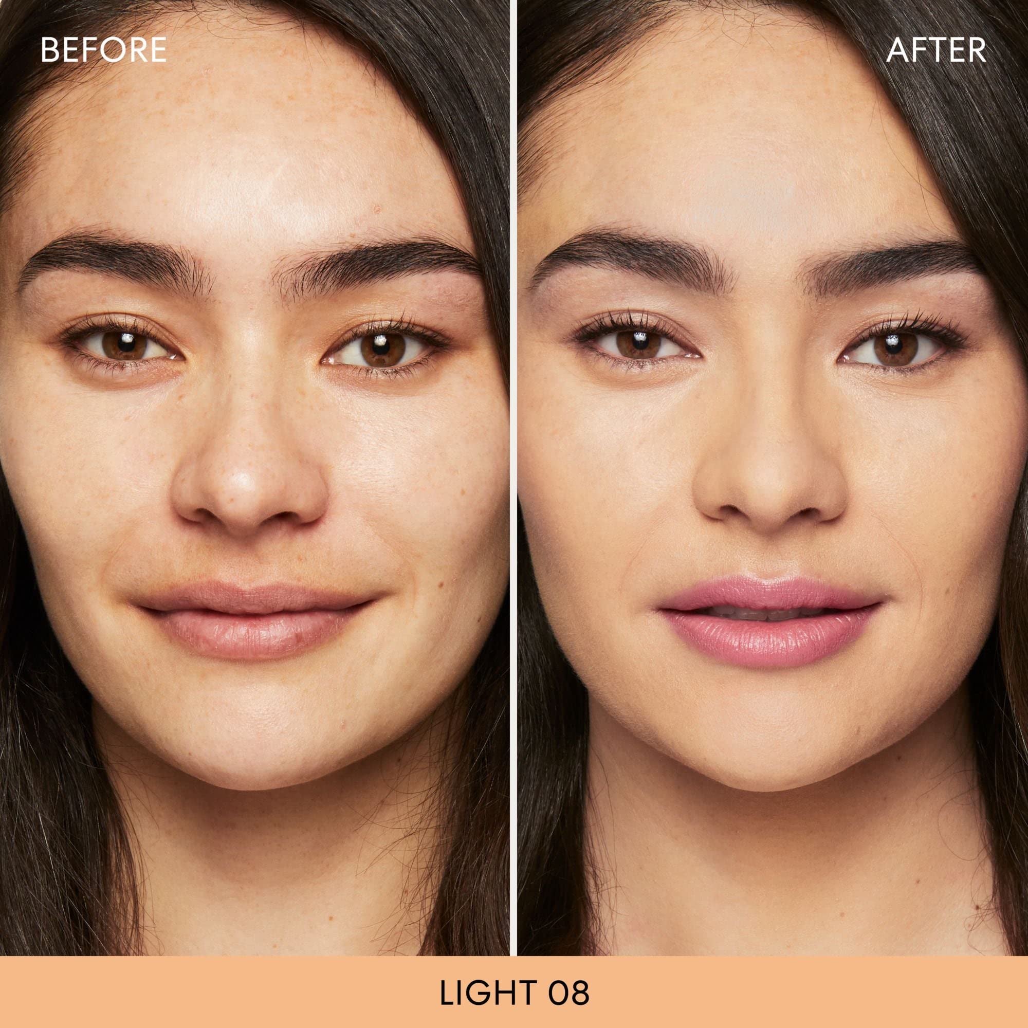 bareMinerals Original Loose Powder Foundation application brush scene highlights easy blending for a seamless finish.
