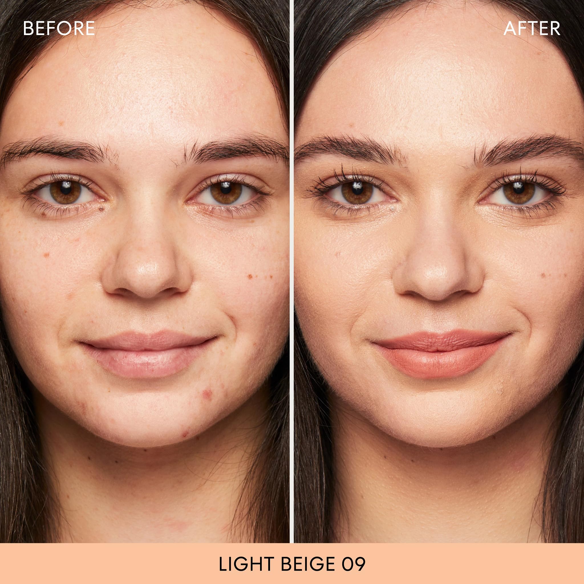 bareMinerals Original Loose Powder Foundation brush-application demonstrates seamless blending