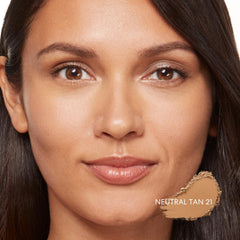 bareMinerals Original Loose Powder Foundation SPF 15 Neutral Tan 21 swirl texture for seamless finish.