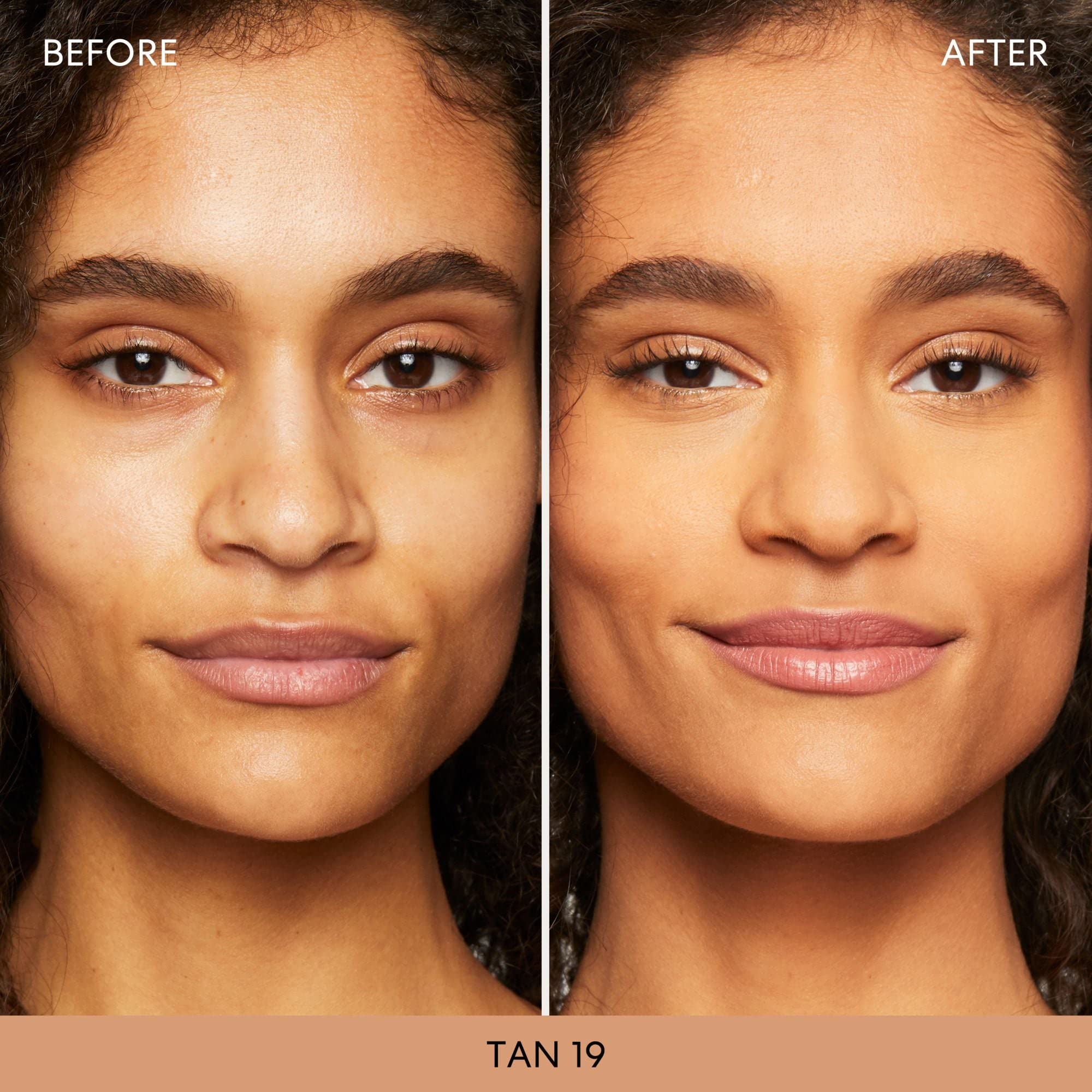 bareMinerals Original Loose Powder Foundation Tan 19 swatches on skin for seamless shade Tan 19