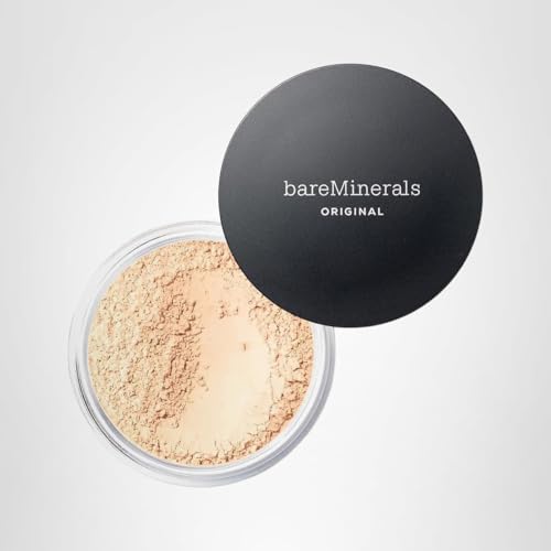 bareMinerals Original Loose Powder Foundation SPF 15 swatch on fair skin with glow.