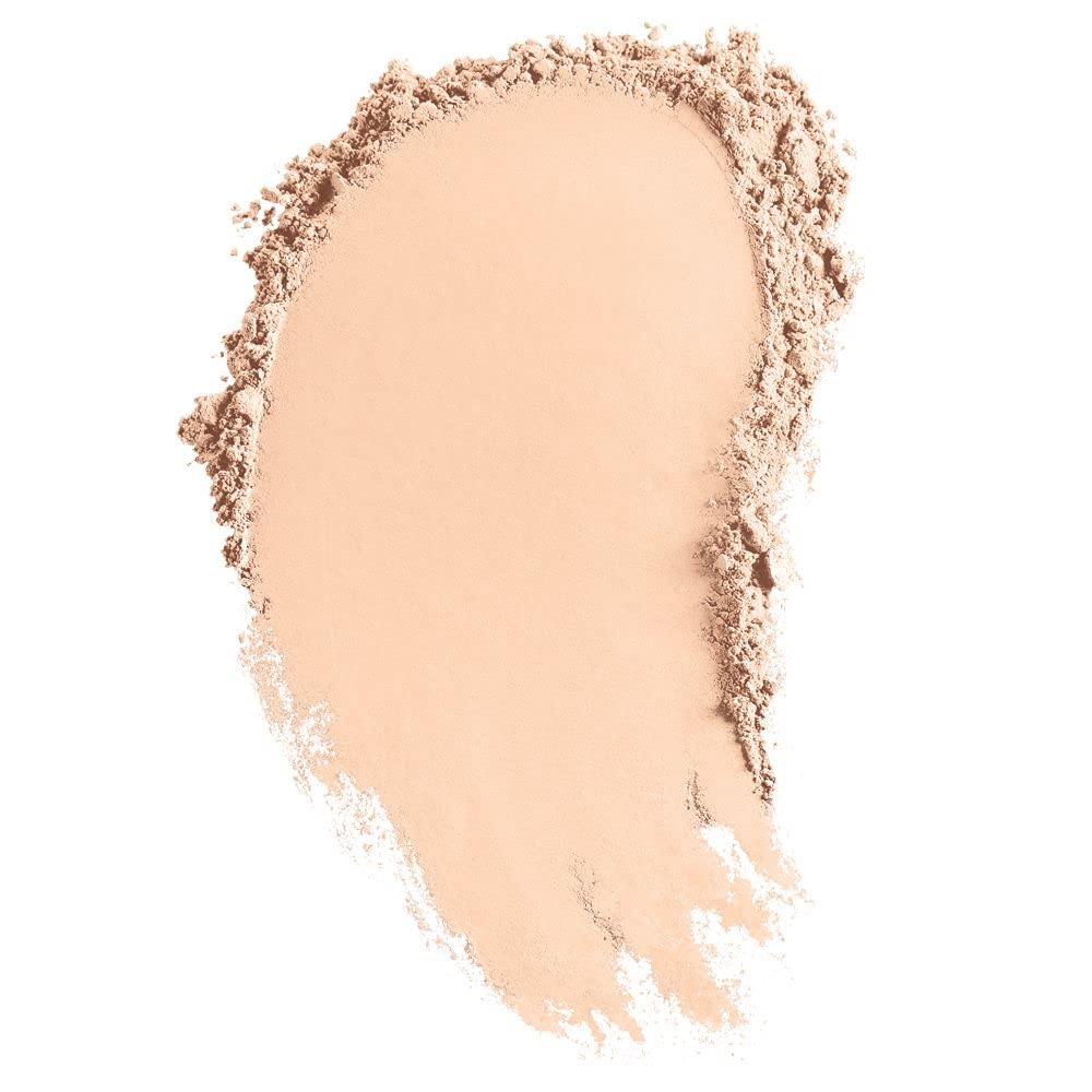 bareMinerals Original Loose Powder Foundation SPF 15 swatch on skin for light-to-buildable coverage.