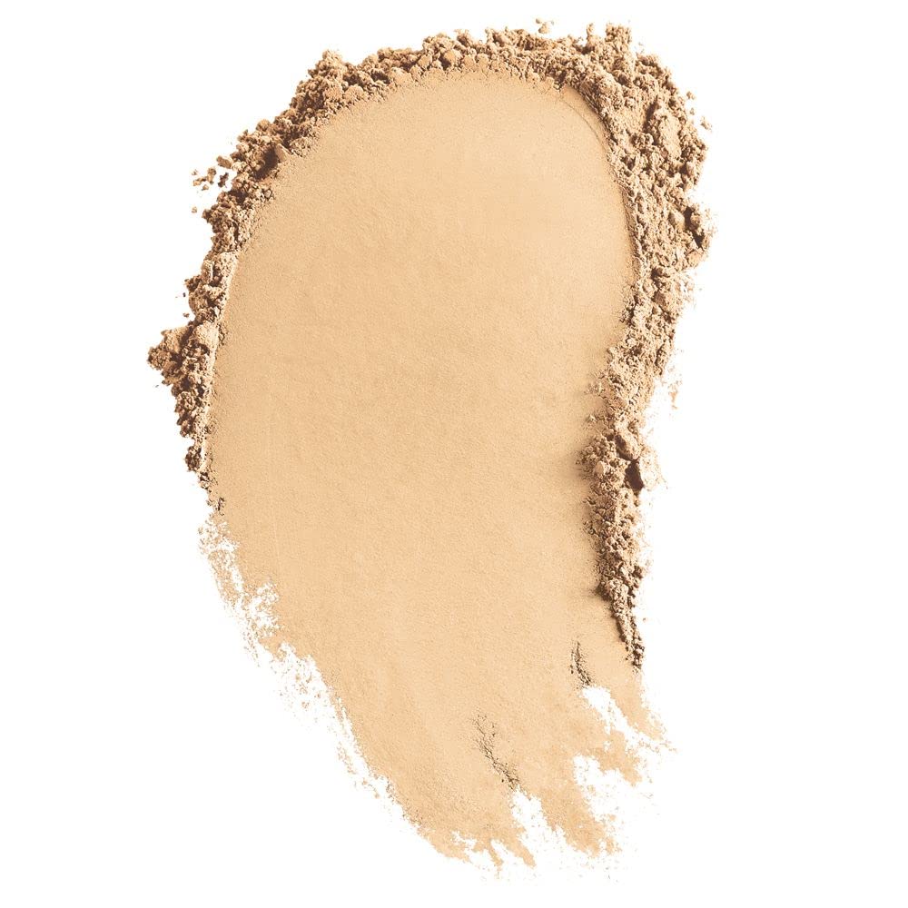 BareMinerals Original Loose Powder SPF15 Golden Fair 04 swatch shows natural luminous finish.