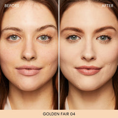 bareMinerals Original Matte Foundation powder being dispensed shows buildable coverage.