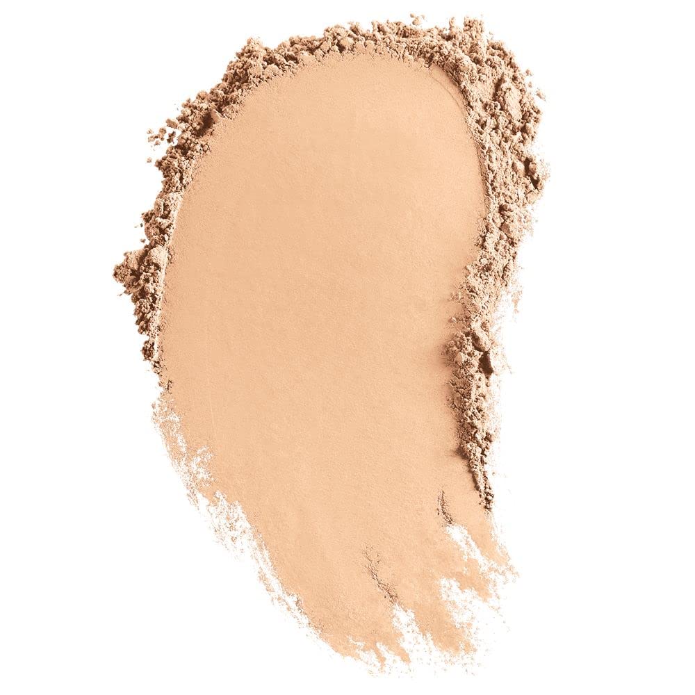 bareMinerals Original Matte Foundation brush buff shows seamless application to minimize shine