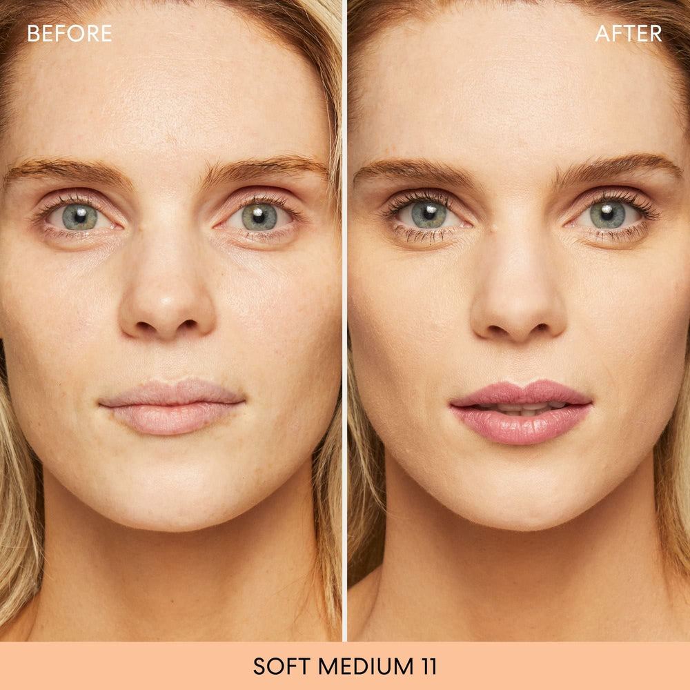 bareMinerals Original Matte Loose Foundation SPF15 swatch 11 Soft Medium helps with shade matching