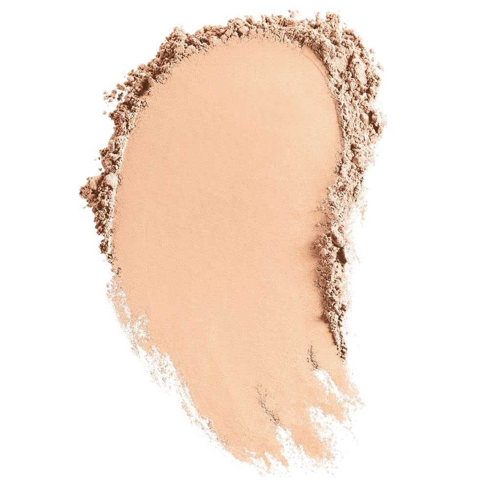 BareMinerals Original Matte Loose Foundation swatch demonstrates buildable coverage and a true matte look.