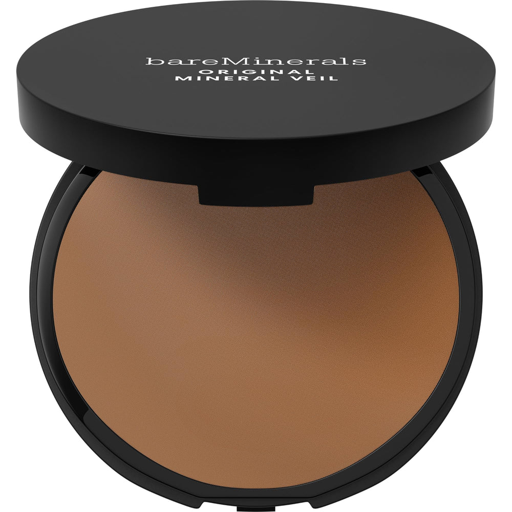 bareMinerals Original Pressed Mineral Veil Sheer Tan compact close-up for weightless setting.