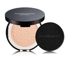 bareMinerals Original pressed powder foundation SPF 15 compact close-up demonstrates buildable coverage for daily wear
