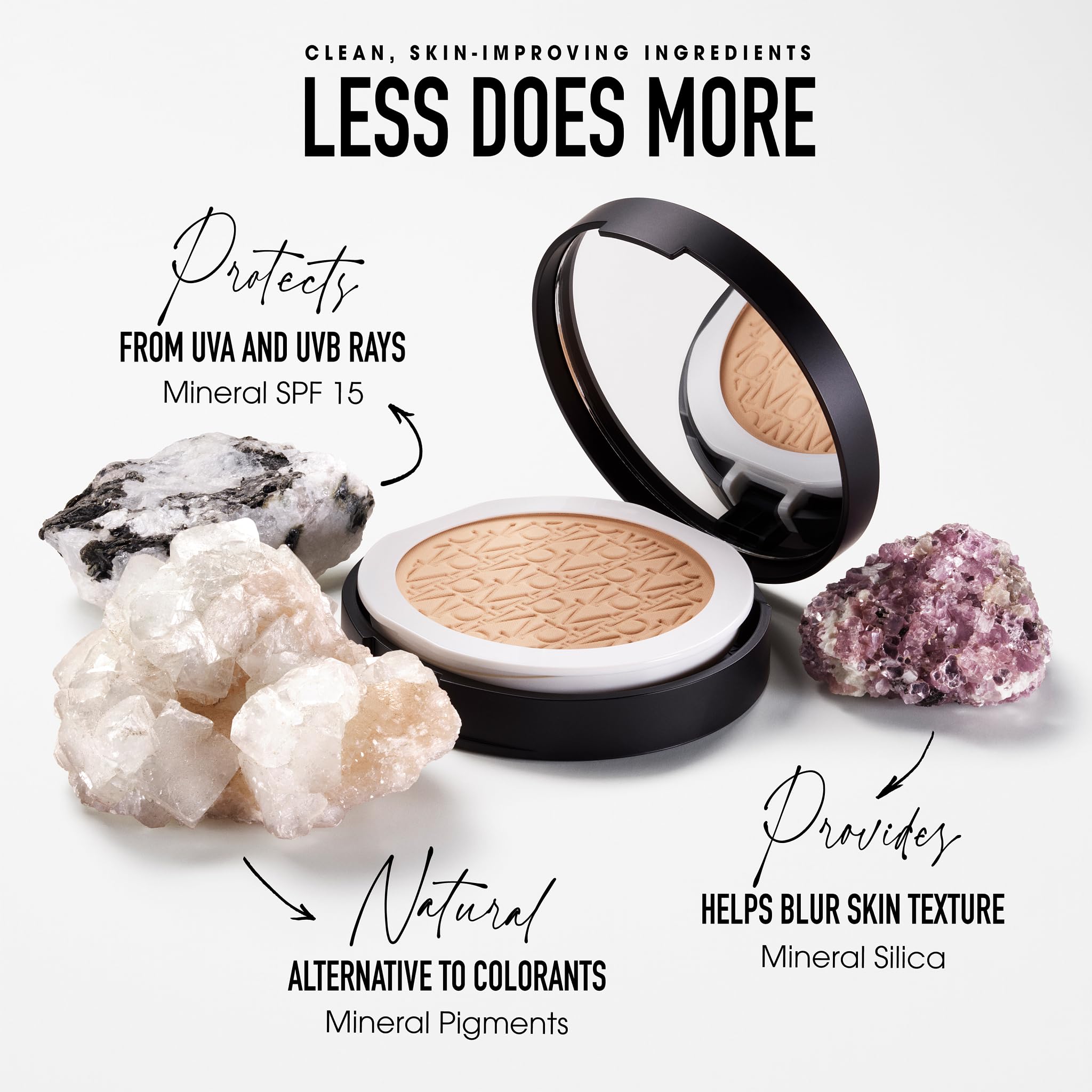 bareMinerals Original pressed powder foundation SPF 15 light coverage adds a subtle glow