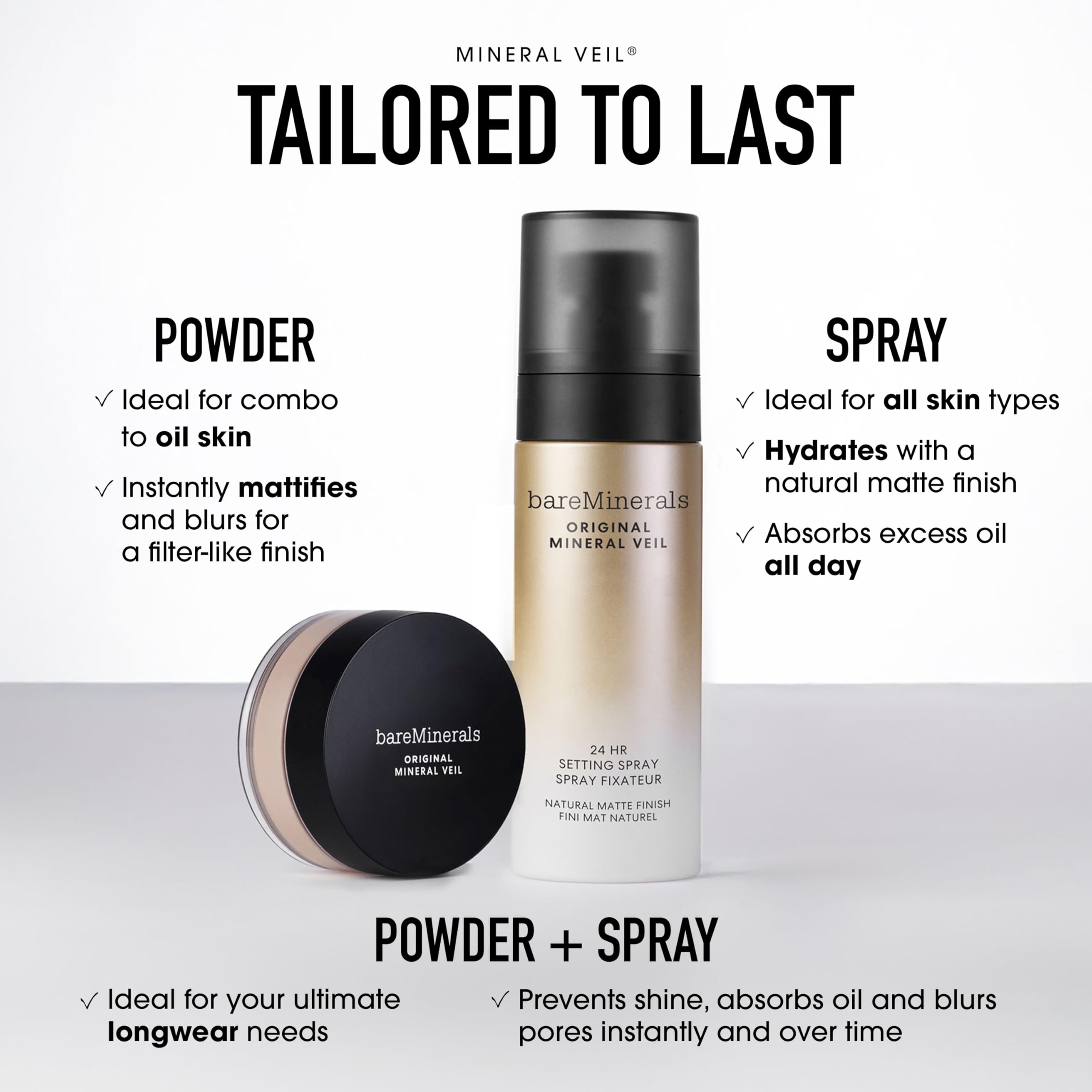 bareminerals original veil daily-use bottle demonstrates versatile setting