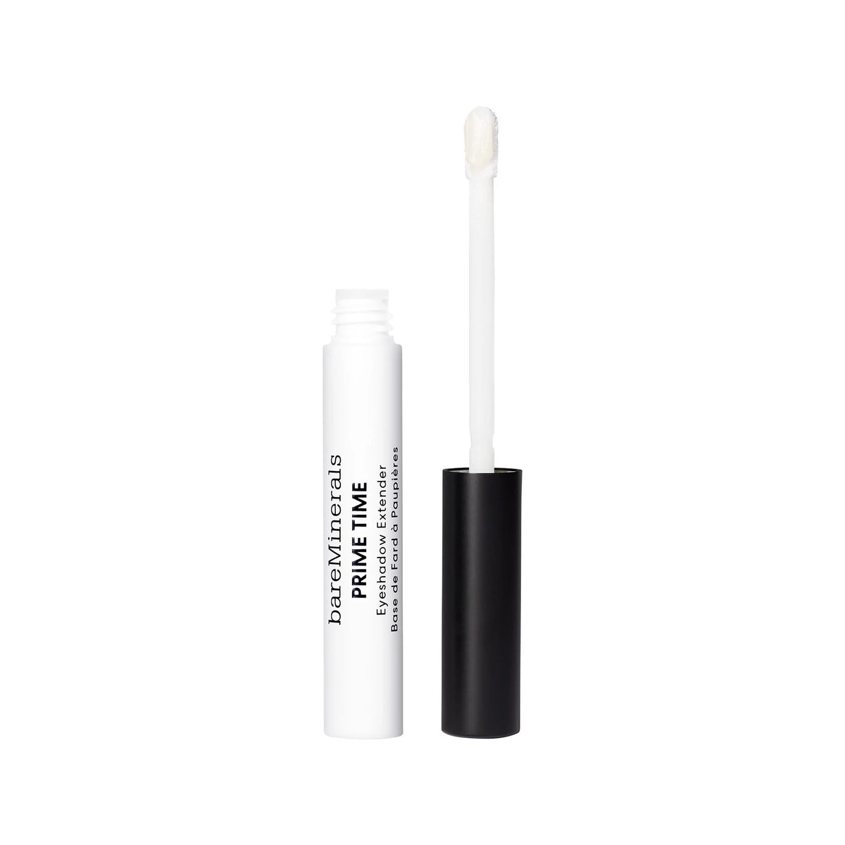 bareMinerals Prime Time Eyeshadow Extender bottle front for smoother lids