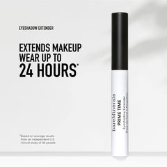bareMinerals Prime Time Eyeshadow Extender closeup showing smooth skin texture for even application