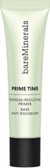 bareMinerals redness reducing gel face primer bottle shows oil-free formula for smoother makeup.