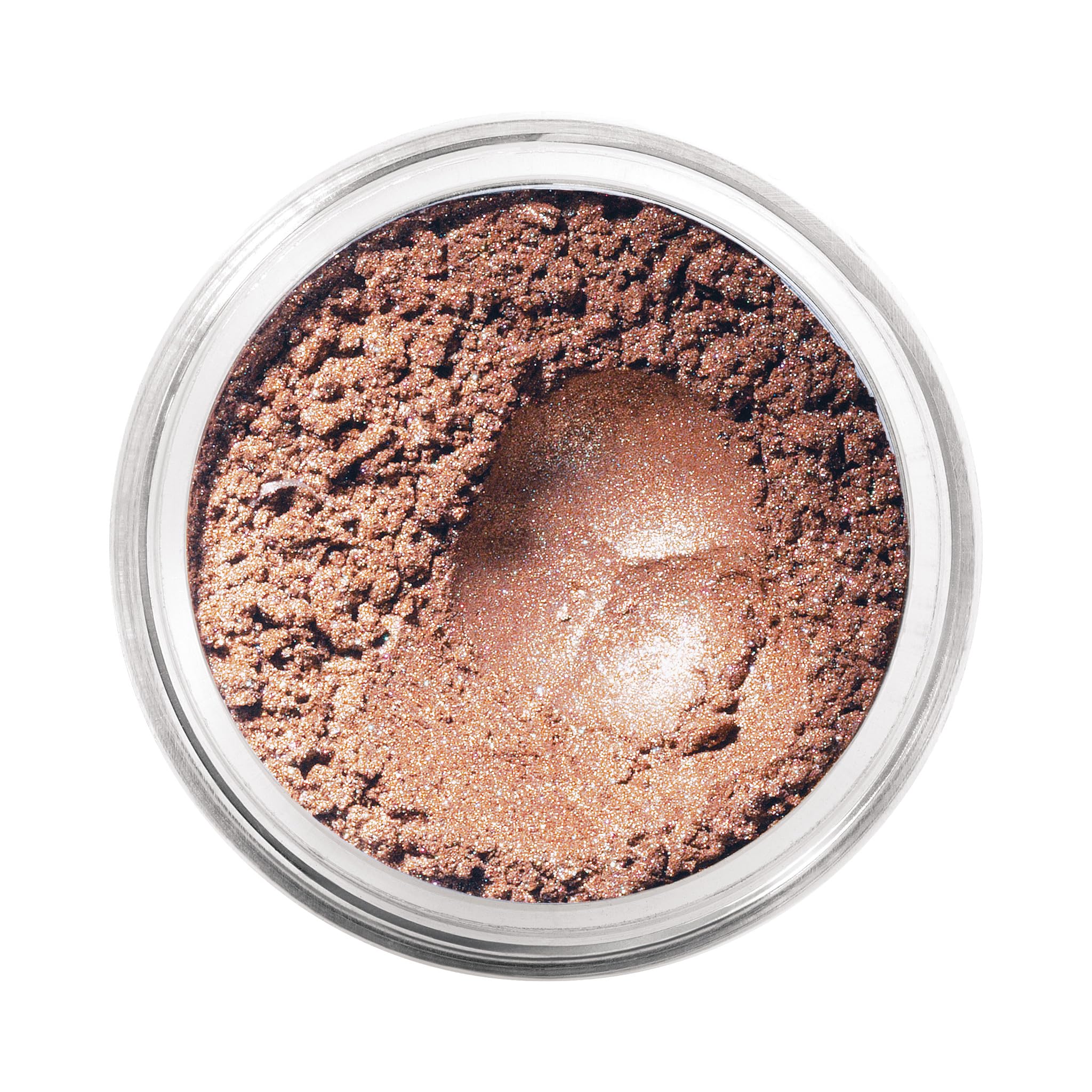 bareMinerals single loose eyeshadow bare skin jar closeup shows creamy texture for easy layering.