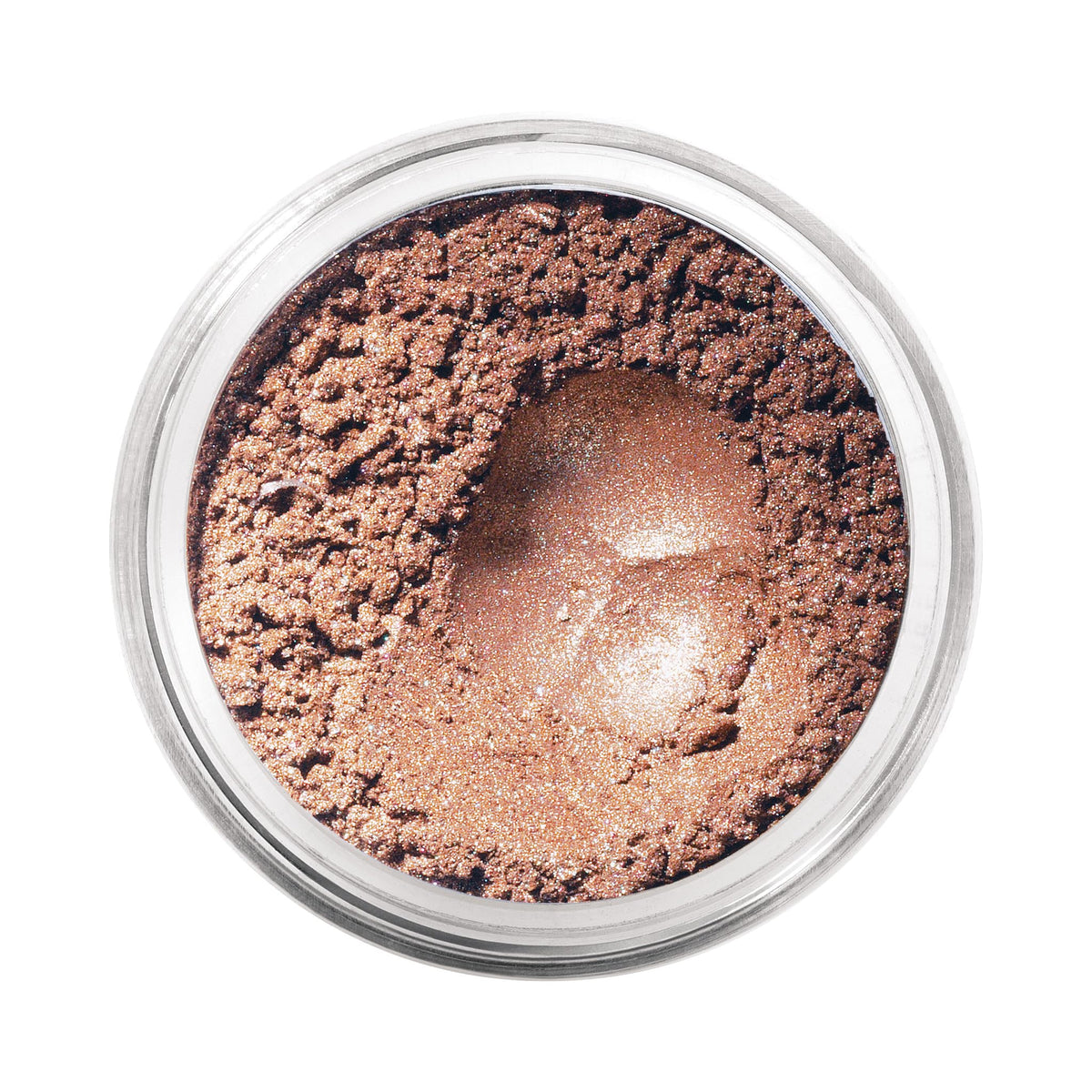 bareMinerals single loose eyeshadow bare skin jar closeup shows creamy texture for easy layering.