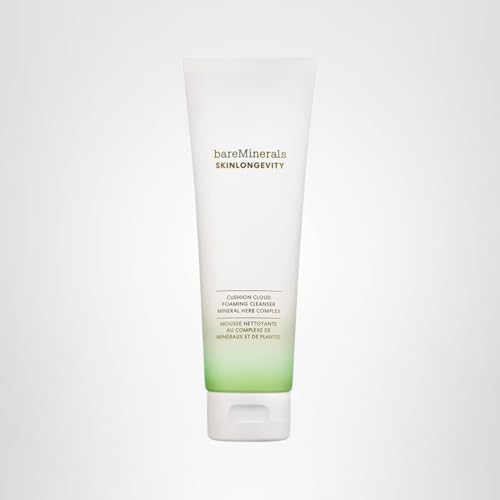 bareMinerals Skinlongevity cleanser after-wash glow for smoother skin